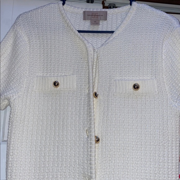 French Connection Crème Cardigan Knit XS-Medium - Picture 3 of 9